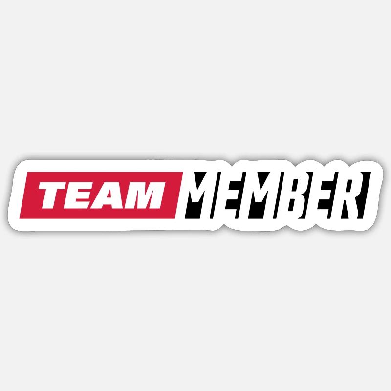 Team member - Sticker size S (10 x 10 cm) - white matte