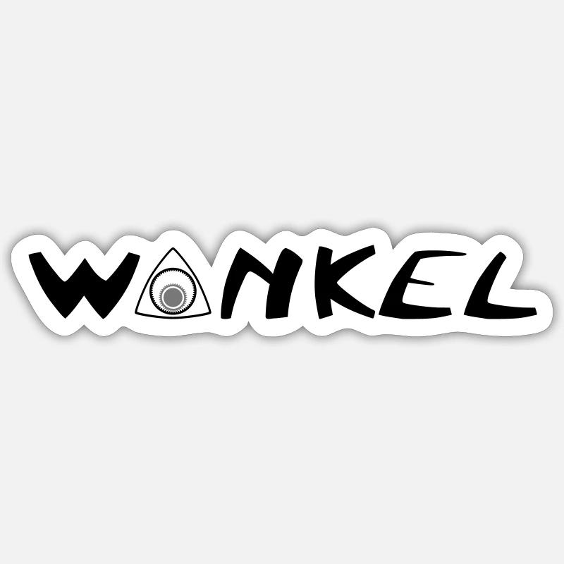 Lettrage Wankel - Sticker taille S (10 x 10 cm) - blanc mat