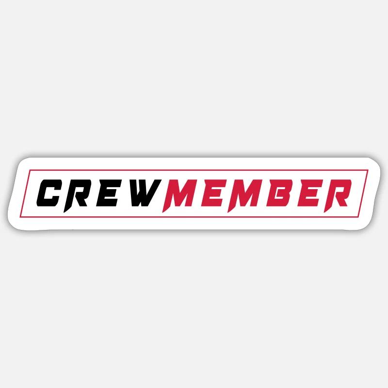 membre d'équipage - Sticker taille S (10 x 10 cm) - blanc mat