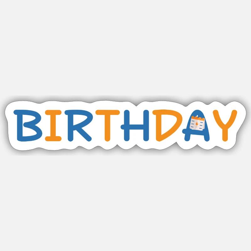 Birthday Sticker size S (10 x 10 cm)