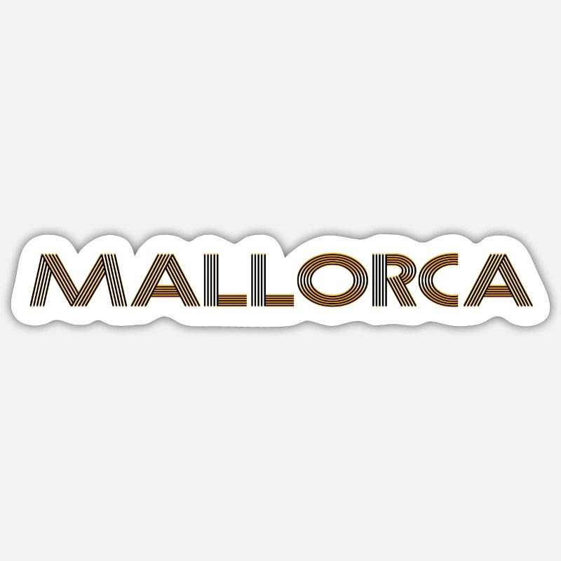 Majorque - Sticker taille S (10 x 10 cm) - blanc mat