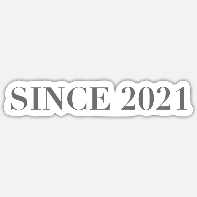 Since 2021 - Sticker size S (10 x 10 cm) - white matte