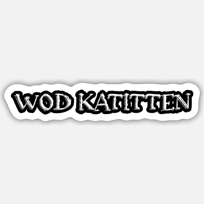 Wod Katitten - Sticker Größe S (10 x 10 cm) - Mattweiß