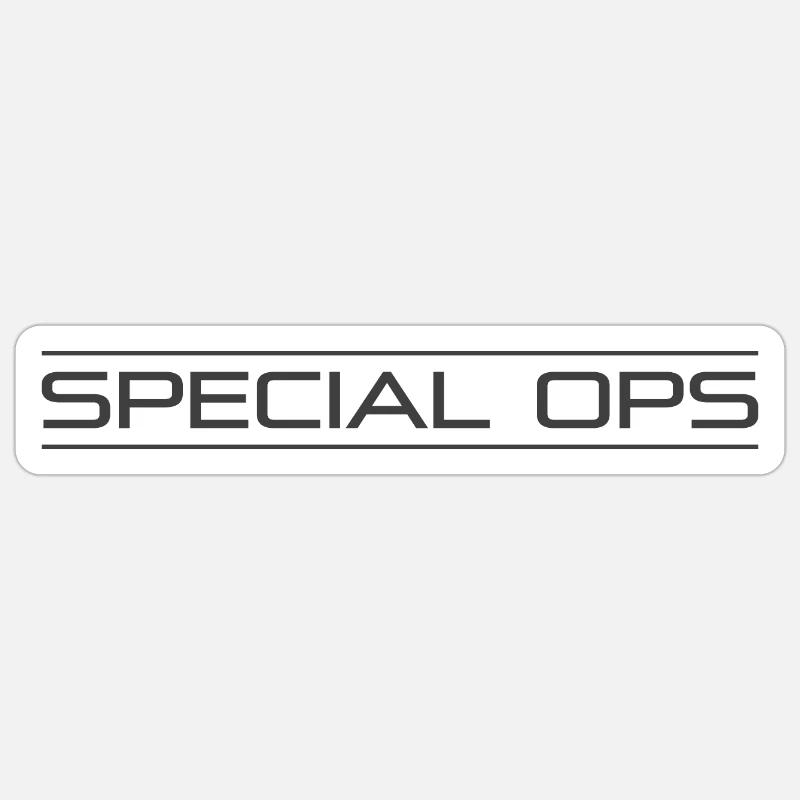 SPECIAL OPS (S.O) - Sticker size S (10 x 10 cm) - white matte