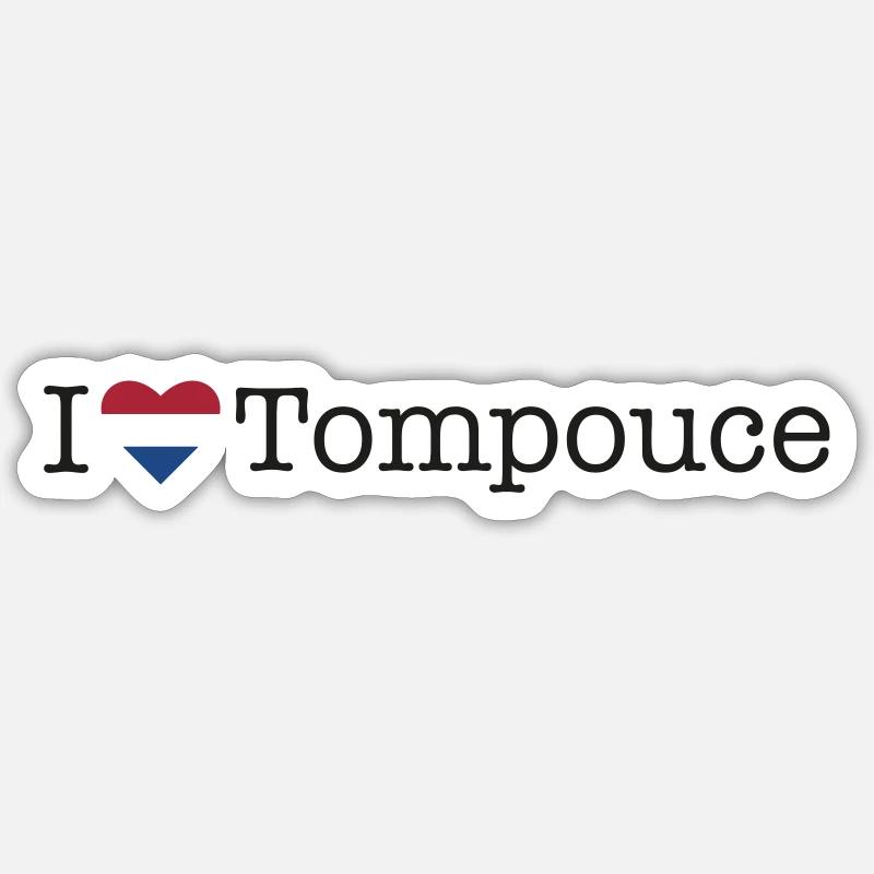 J’adore Tompouce - Sticker taille S (10 x 10 cm) - blanc mat