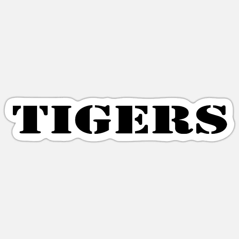 Tigers - Sticker taille S (10 x 10 cm) - blanc mat
