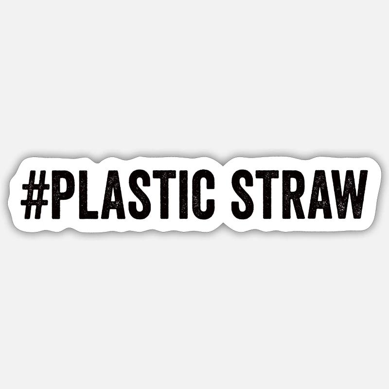 Hashtag | Plastic Straw Sticker size S (10 x 10 cm)