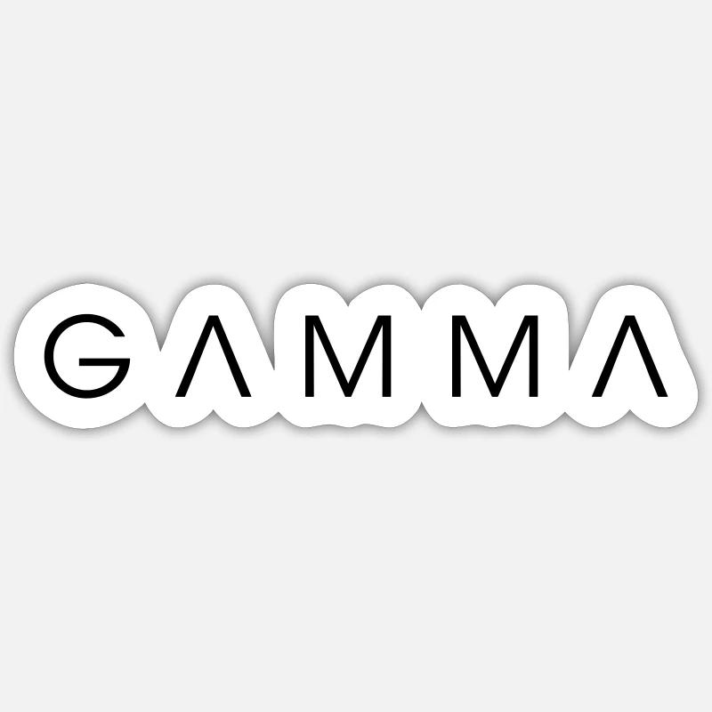 gamma - Sticker Größe S (10 x 10 cm) - Mattweiß