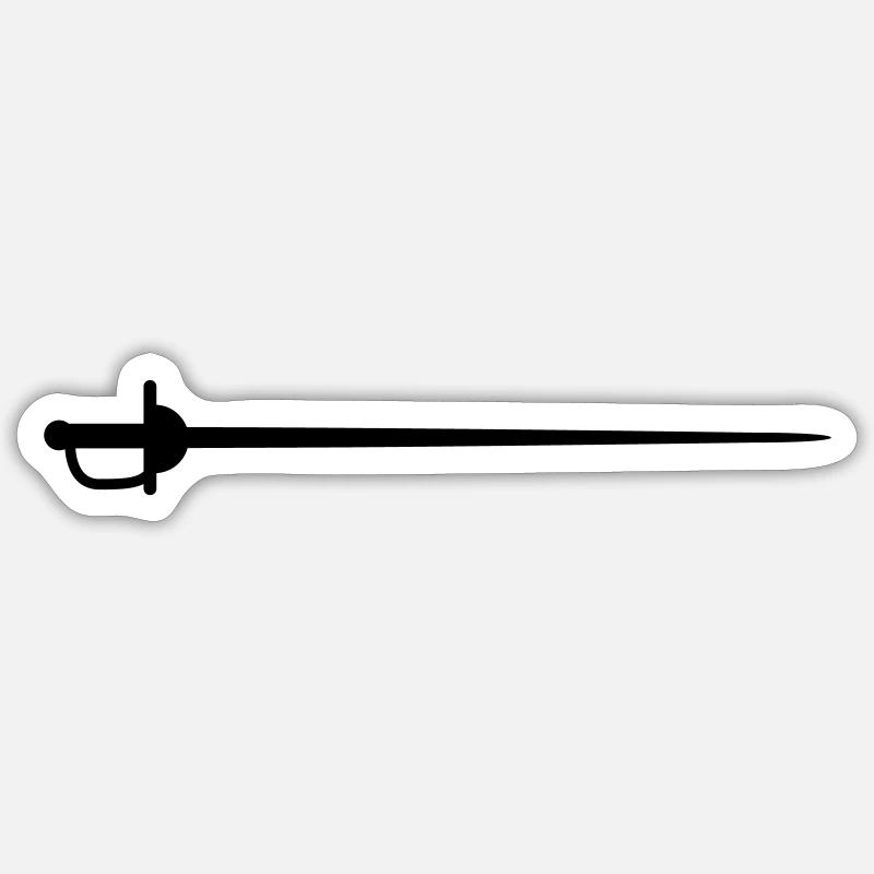 Épée d’escrime - Sticker taille S (10 x 10 cm) - blanc mat