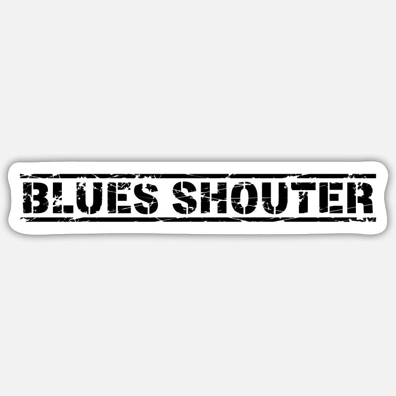 Crieur de blues - Sticker taille S (10 x 10 cm) - blanc mat