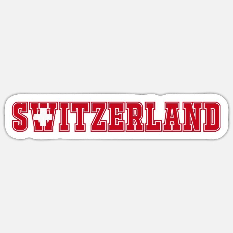 Suisse - Sticker taille S (10 x 10 cm) - blanc mat