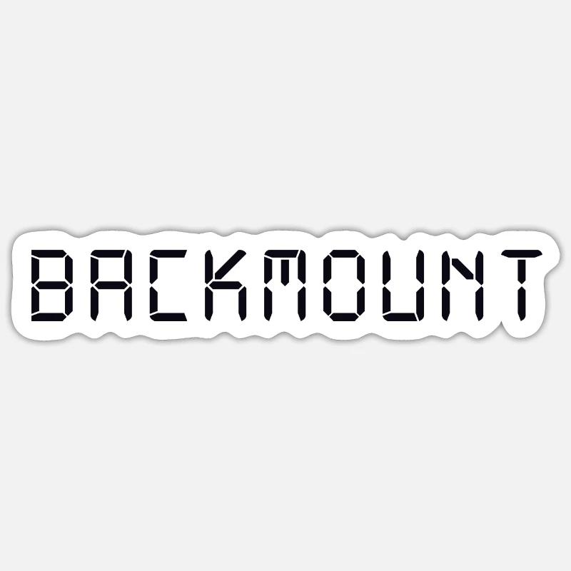 BACKMOUNT - Sticker Größe S (10 x 10 cm) - Mattweiß