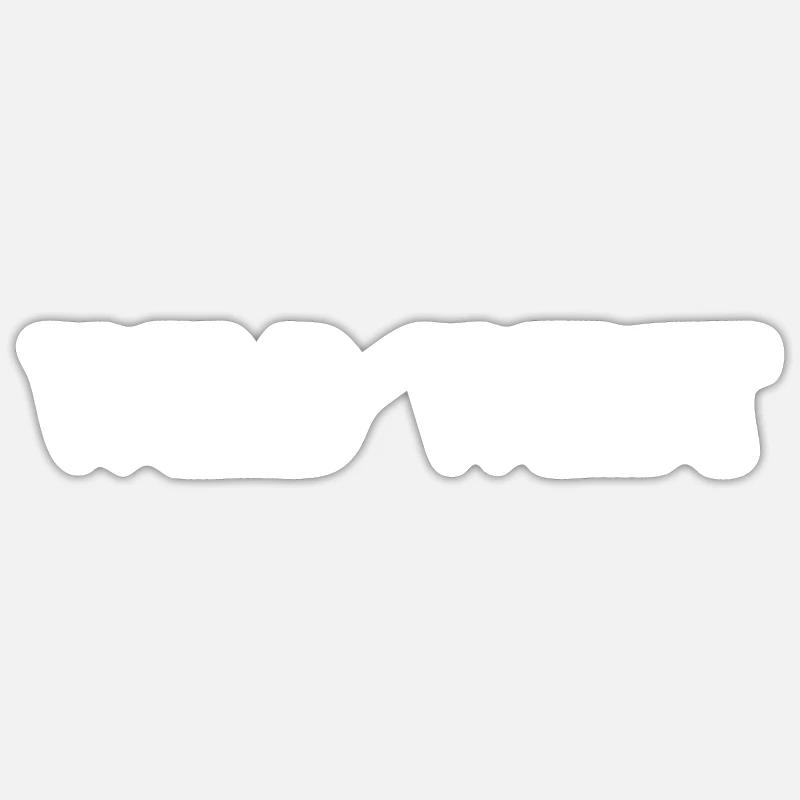 Far West - Sticker taille S (10 x 10 cm) - blanc mat
