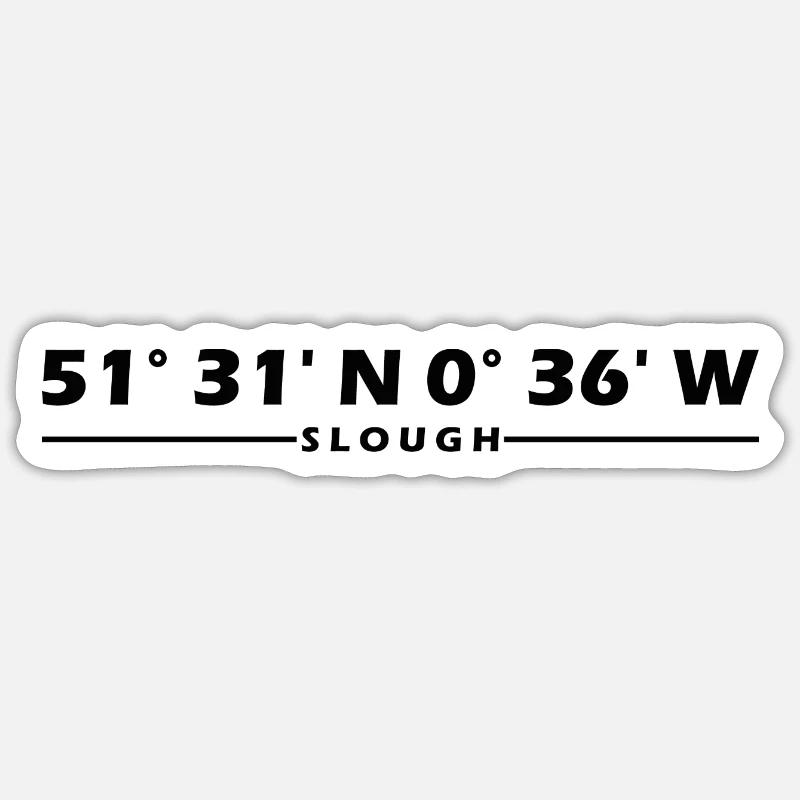 Slough Coordinates Sticker size S (10 x 10 cm)