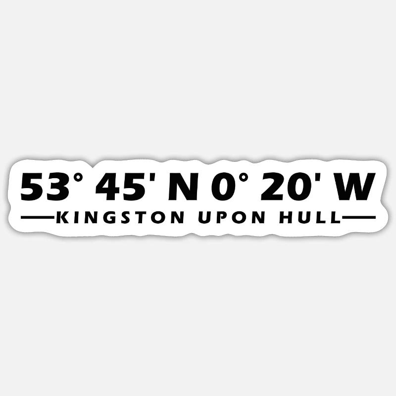 Kingston upon Hull Coordinates Sticker size S (10 x 10 cm)
