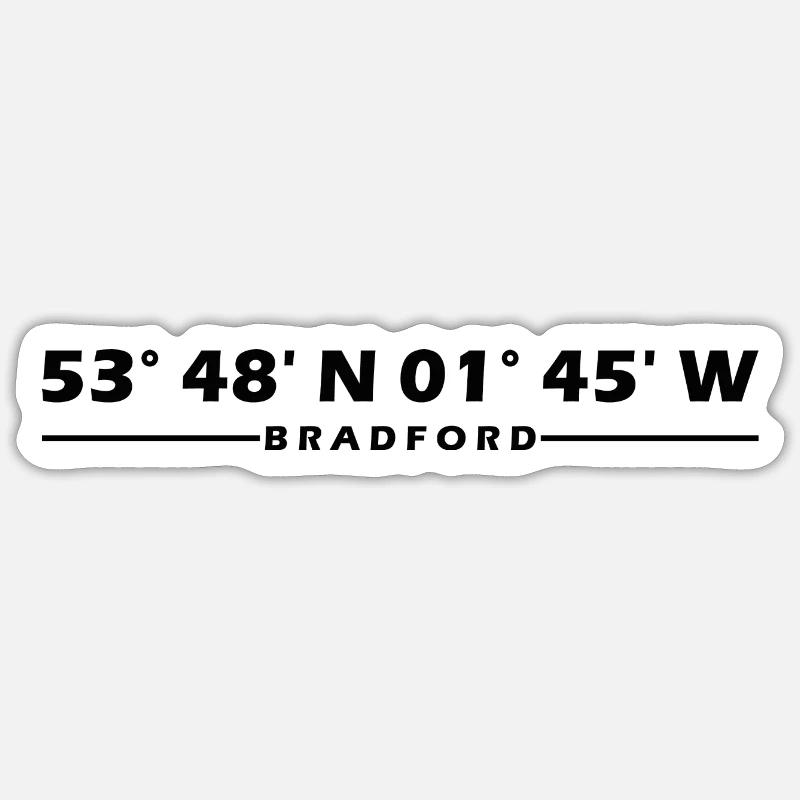 Bradford Coordinates Sticker size S (10 x 10 cm)