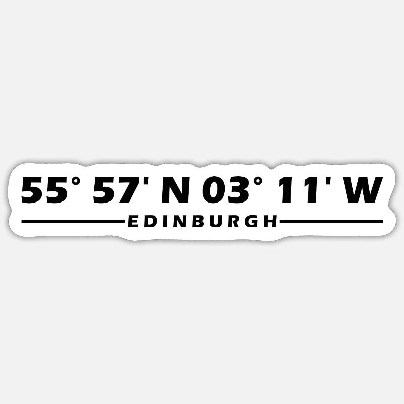 Edinburgh Coordinates Sticker size S (10 x 10 cm)