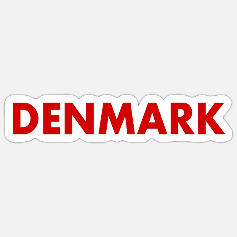 Denmark - Sticker taille S (10 x 10 cm) - blanc mat