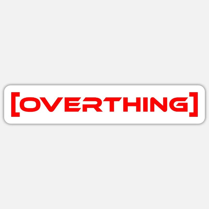 black red overth - Sticker size S (10 x 10 cm) - white matte