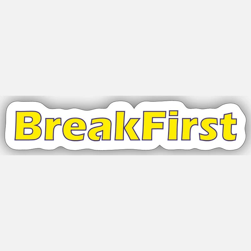 BreakFirstX - Sticker Größe S (10 x 10 cm) - Mattweiß