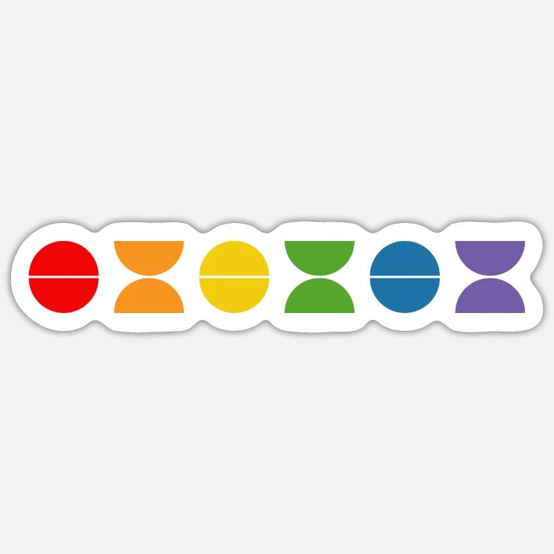 Rainbow fun - Sticker size S (10 x 10 cm) - white matte