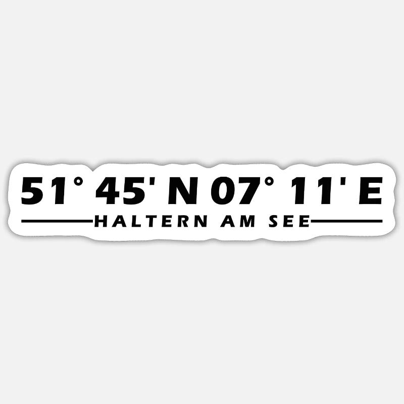 Haltern am See coordinates Sticker size S (10 x 10 cm)