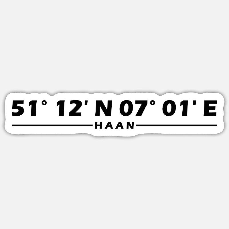Haan Coordinates Sticker size S (10 x 10 cm)