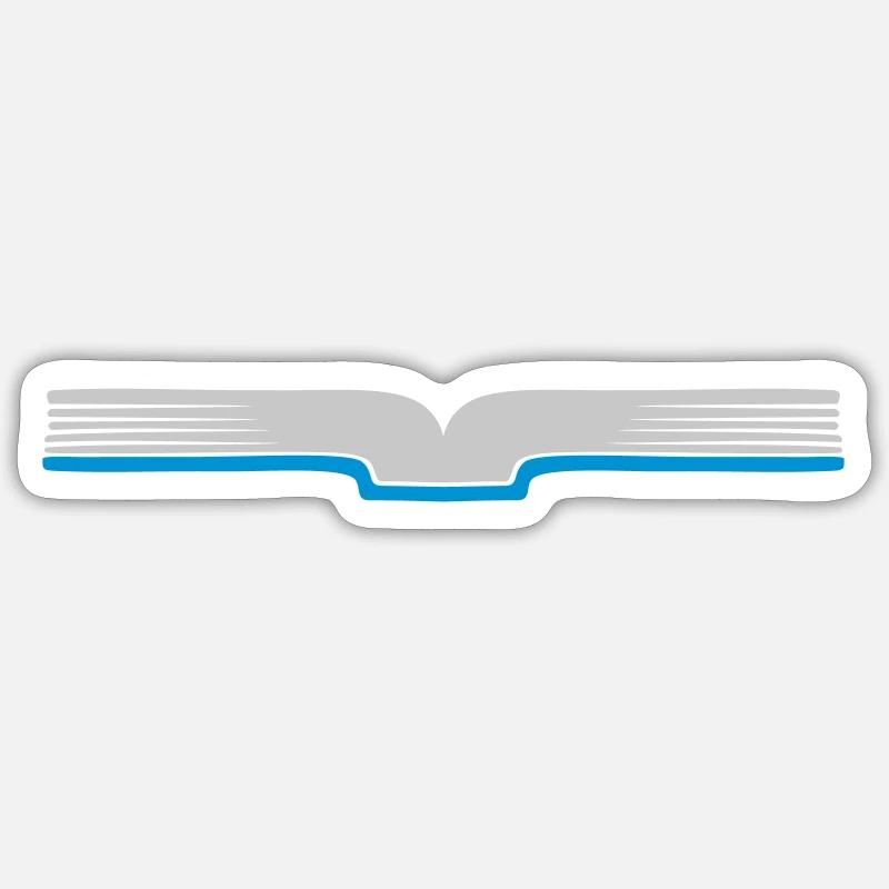 Opened book open pages - Sticker size S (10 x 10 cm) - white matte