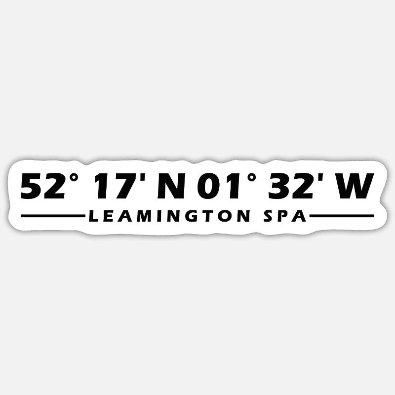 Leamington Spa Coordinates Sticker size S (10 x 10 cm)