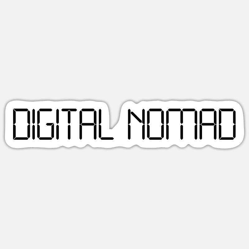 Digital nomads - Sticker size S (10 x 10 cm) - white matte