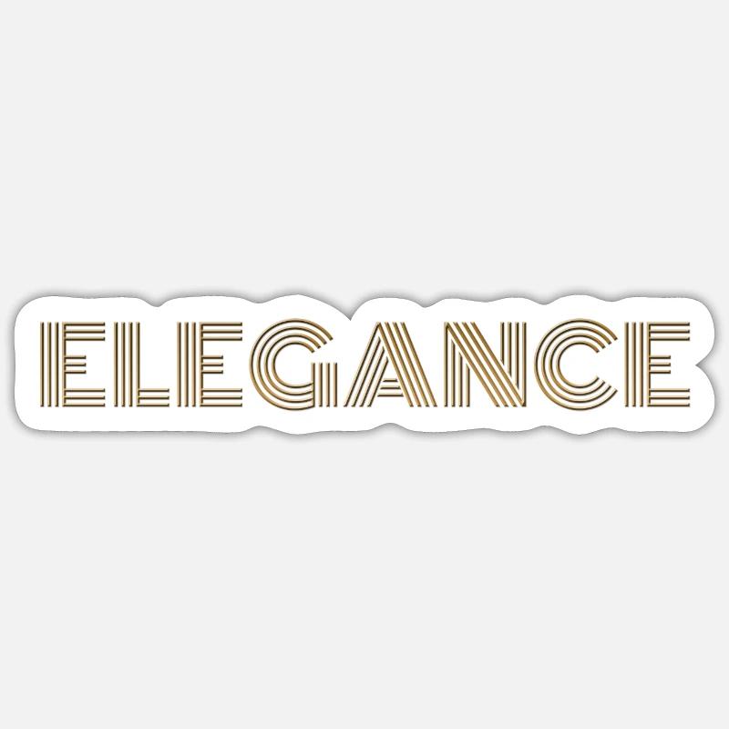 Elegance - Sticker taille S (10 x 10 cm) - blanc mat