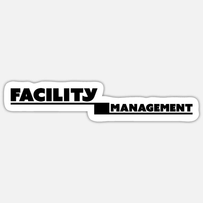 tshirt de gestion des installations blanc Sticker taille S (10 x 10 cm)