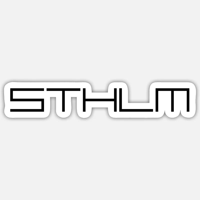 STHLM - Sticker size S (10 x 10 cm) - white matte