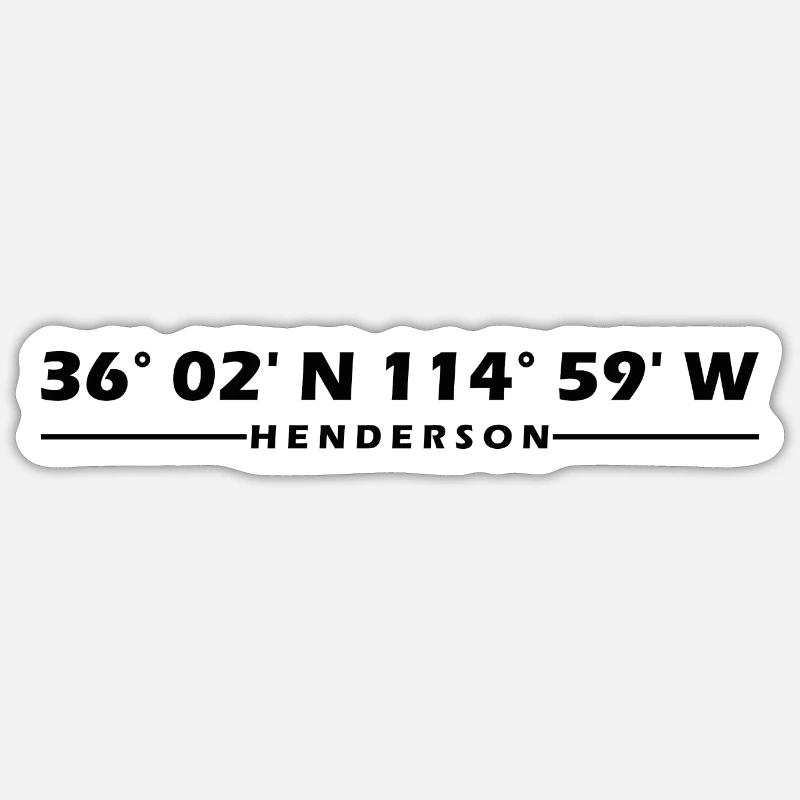 Henderson coordinates - Sticker size S (10 x 10 cm) - white matte