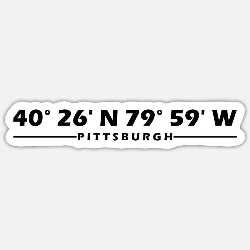 Pittsburgh Coordinates Sticker size S (10 x 10 cm)