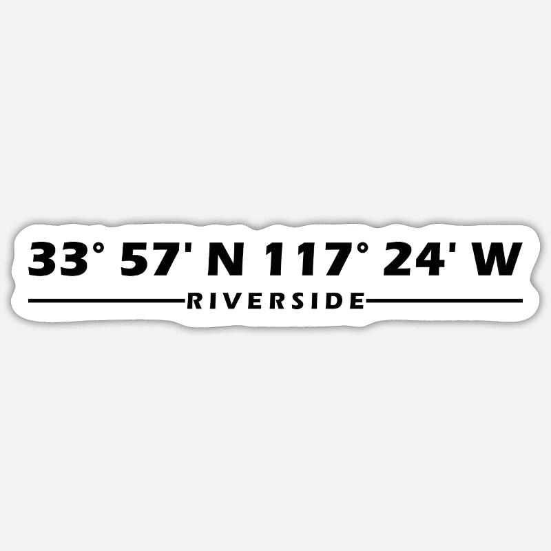 Riverside Coordinates Sticker size S (10 x 10 cm)