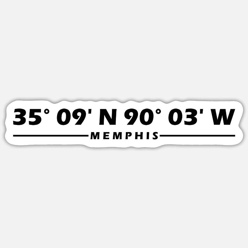 Memphis Coordinates Sticker size S (10 x 10 cm)