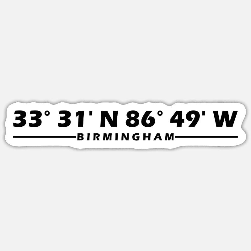 Birmingham Coordinates Sticker size S (10 x 10 cm)