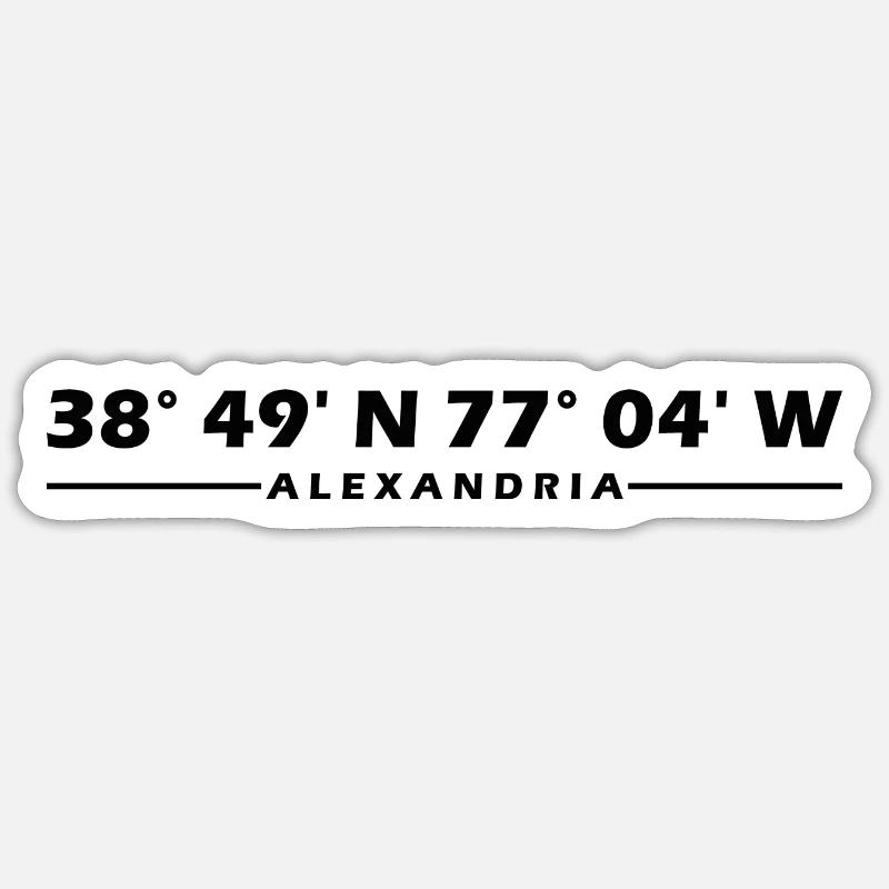 Alexandria Coordinates Sticker size S (10 x 10 cm)
