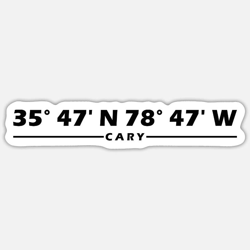 Cary Coordinates Sticker size S (10 x 10 cm)