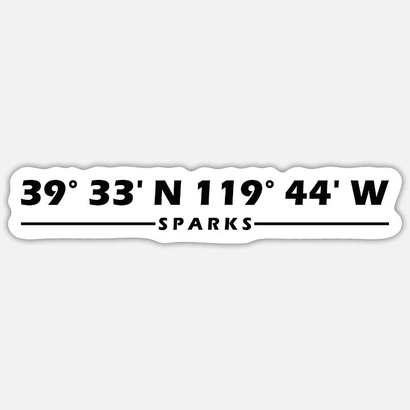 Sparks Coordinates Sticker size S (10 x 10 cm)