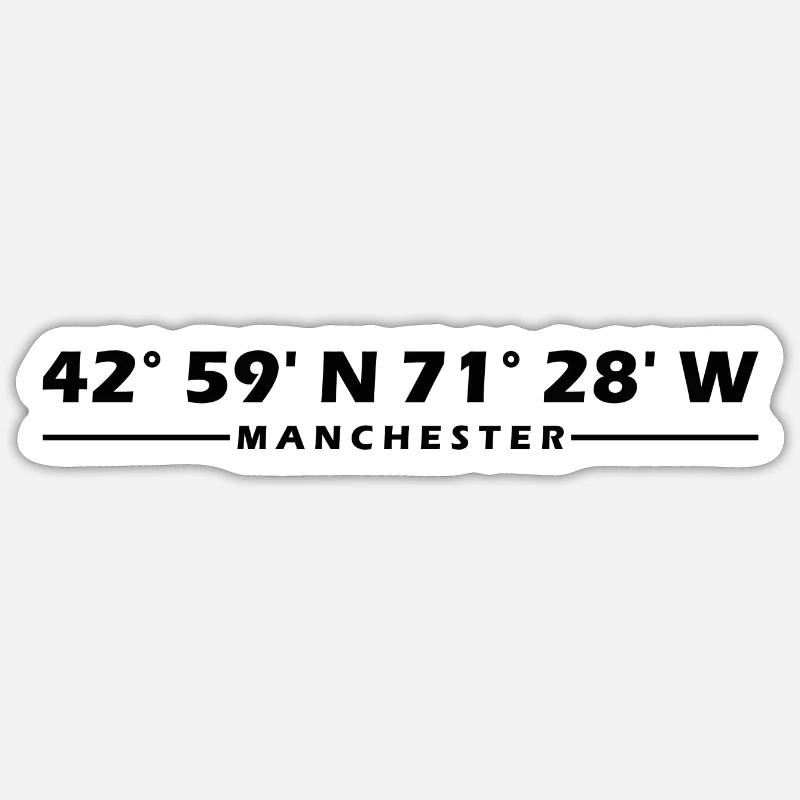 Manchester Coordinates Sticker size S (10 x 10 cm)