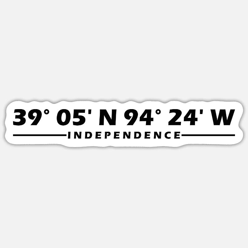 Independence Coordinates Sticker size S (10 x 10 cm)