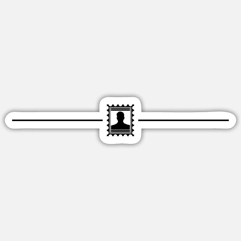 Stamp Line - Sticker size S (10 x 10 cm) - white matte