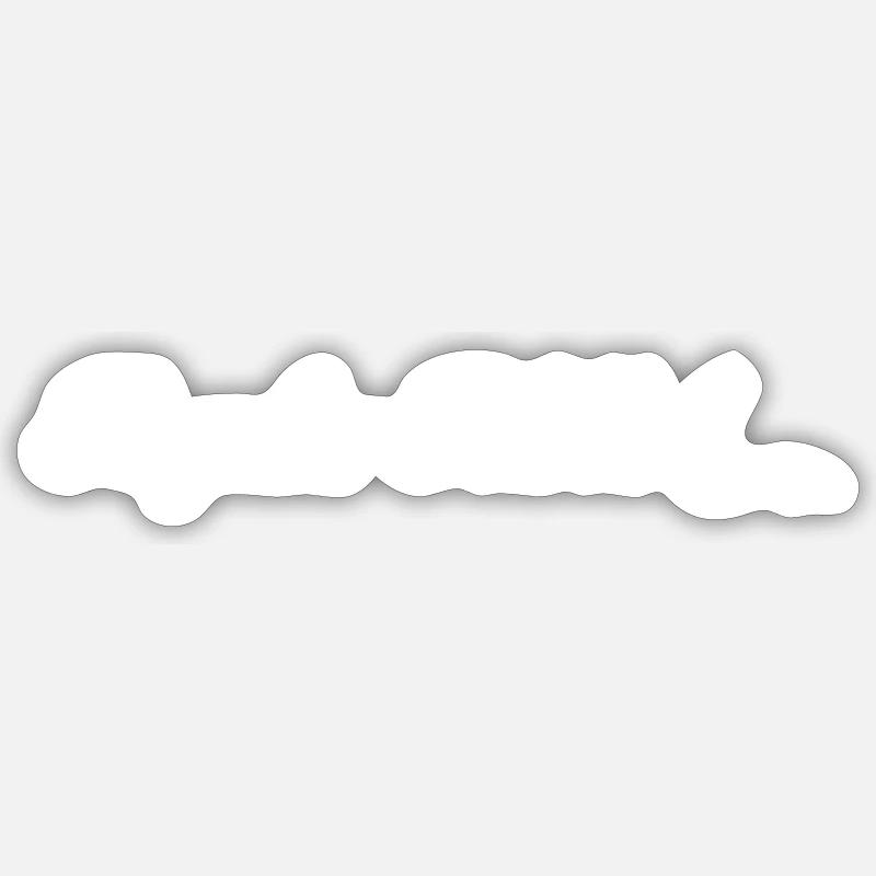 Regular Roma - White lettering - Sticker size S (10 x 10 cm) - white matte