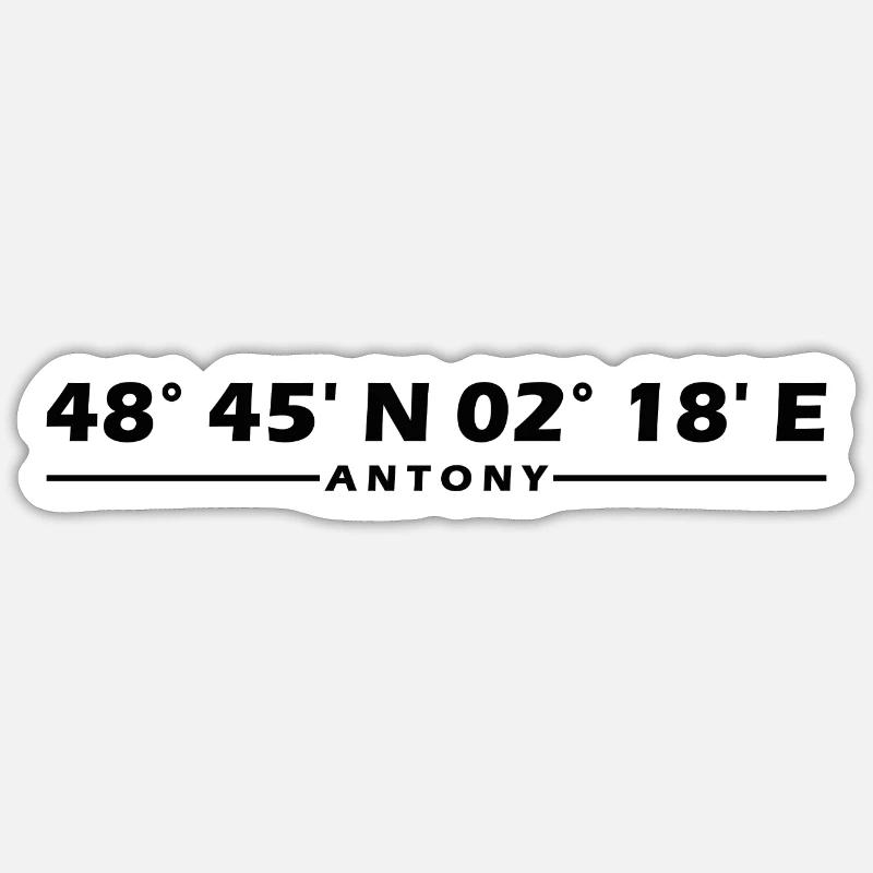 Antony coordinates Sticker size S (10 x 10 cm)