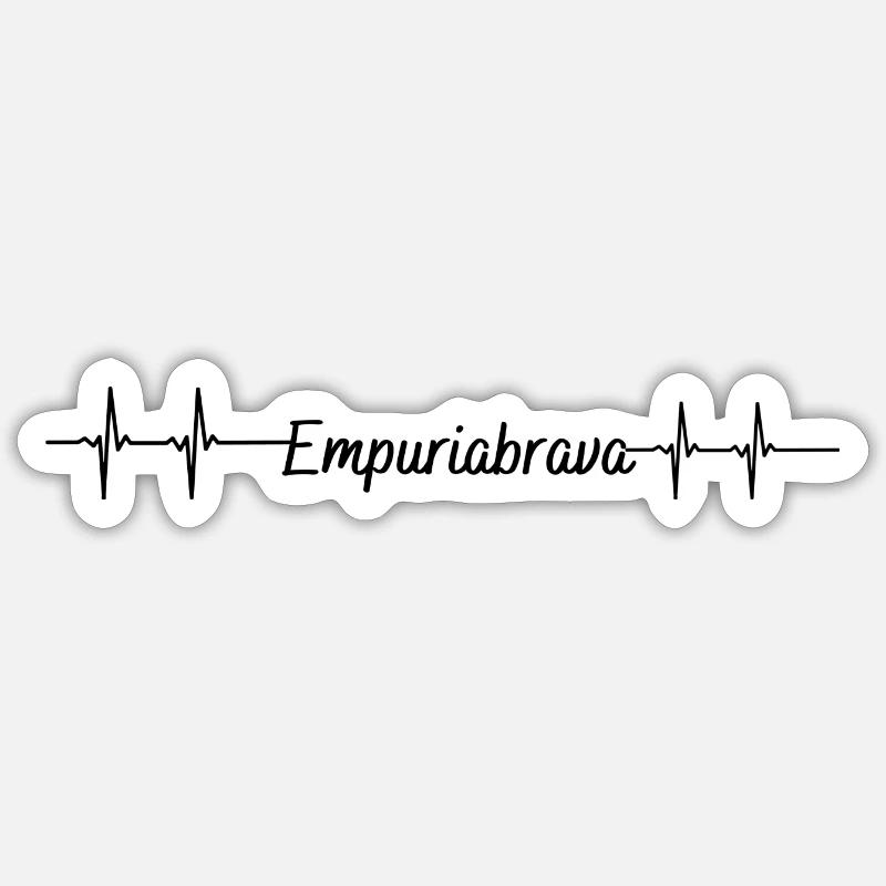 Pulse Empuriabrava - Sticker size S (10 x 10 cm) - white matte