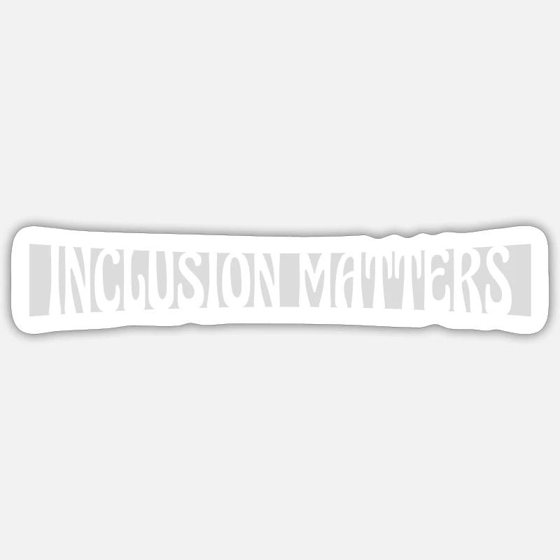 inclusion matters Logo Quote - Sticker size S (10 x 10 cm) - white matte