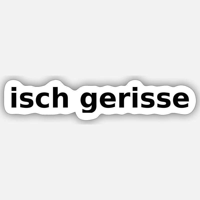 Maggus isch gerisse - Sticker Größe S (10 x 10 cm) - Mattweiß