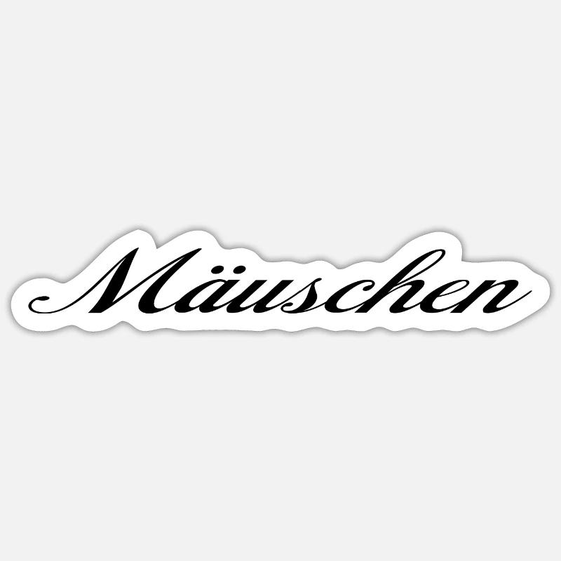 Mäuschen - Sticker taille S (10 x 10 cm) - blanc mat